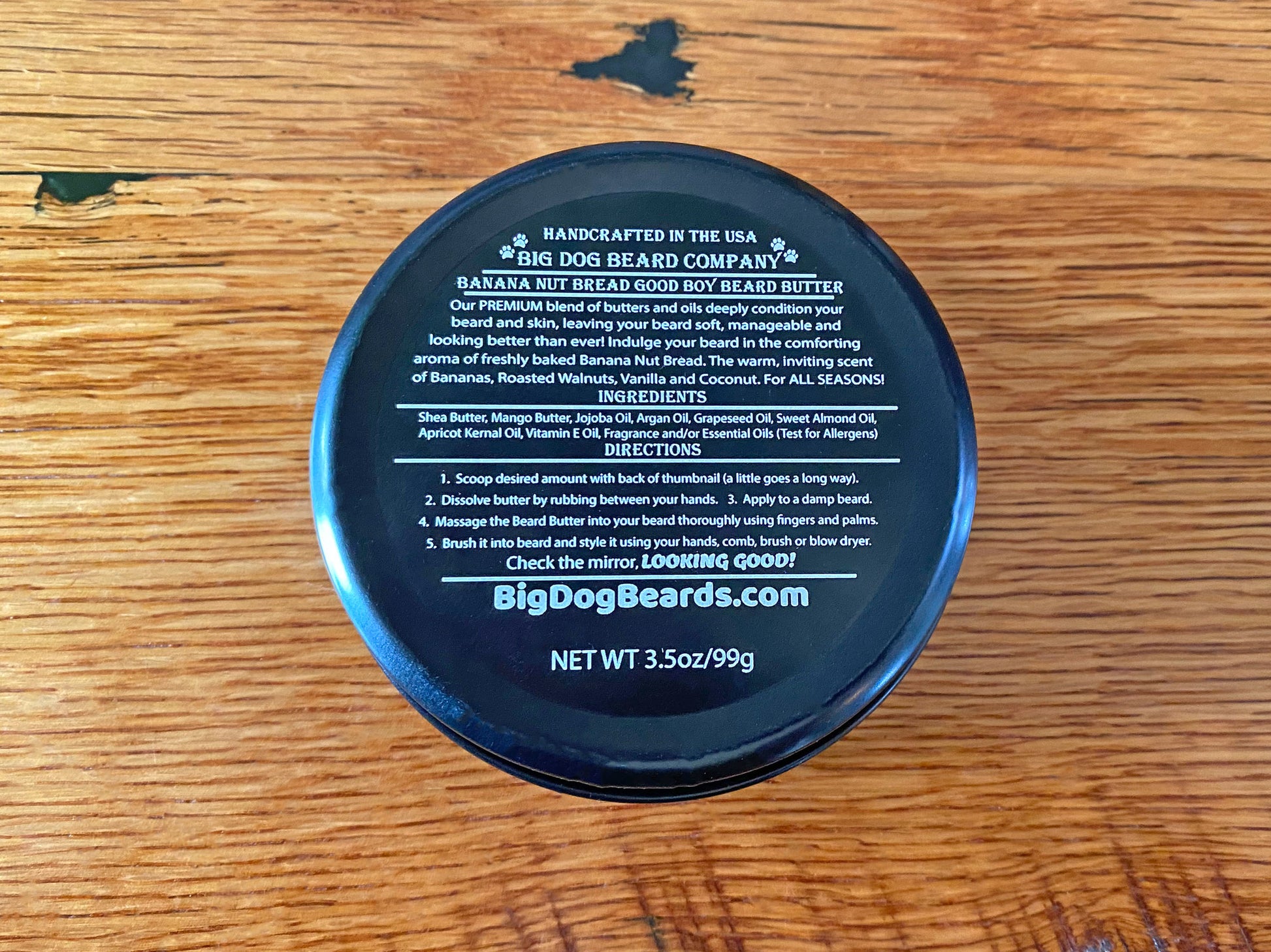 Banana Nut Bread GOOD BOY Beard Butter by Big Dog Beard Company Bottom View