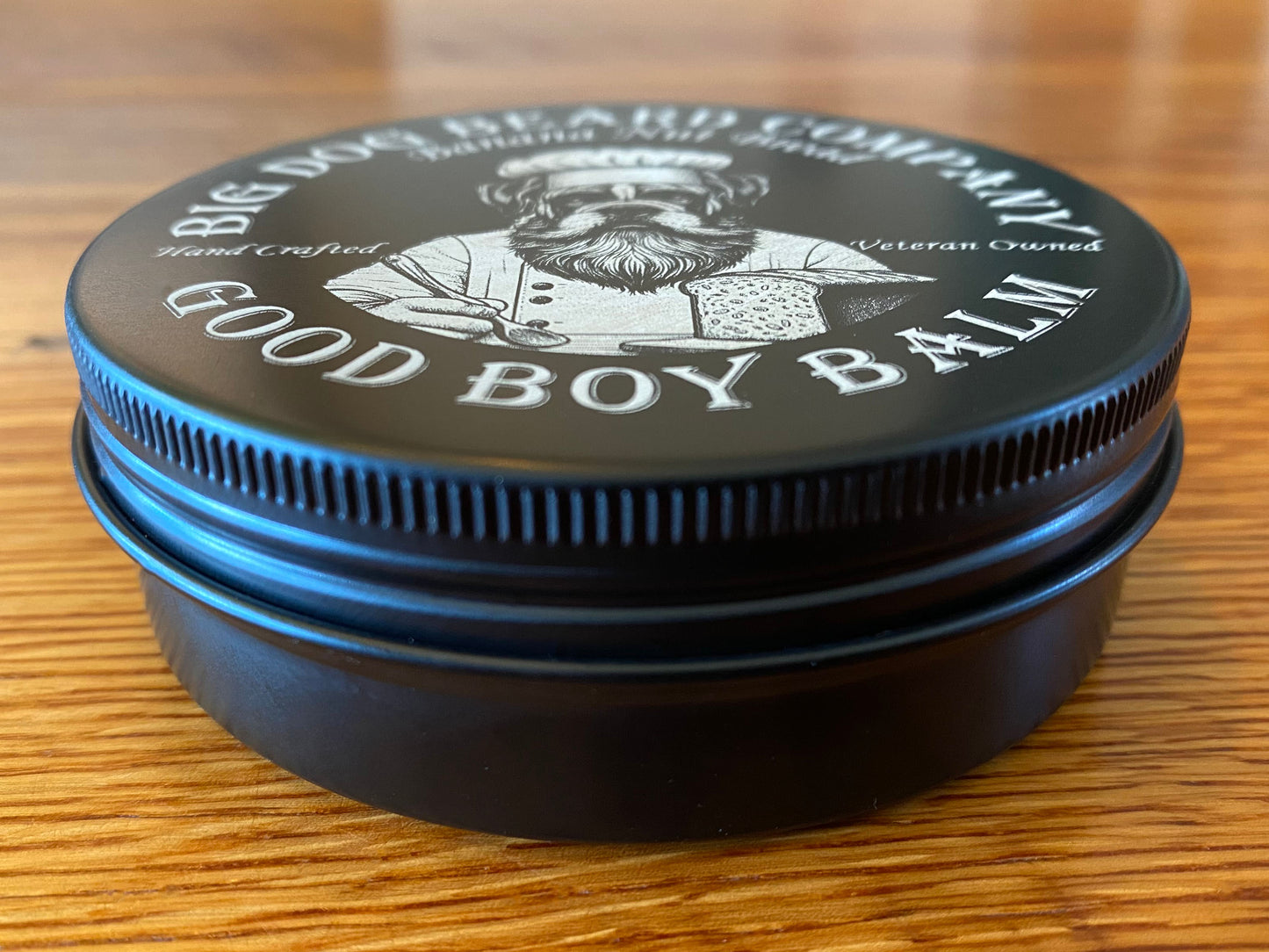 Banana Nut Bread GOOD BOY Beard Balm by Big Dog Beard Company Close Up View Front