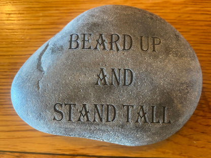 Big Dog Beard Company Beard Stones – Laser Engraved - Inspirational Beard Witticisms & GOOD BOY Logo Stone Collection