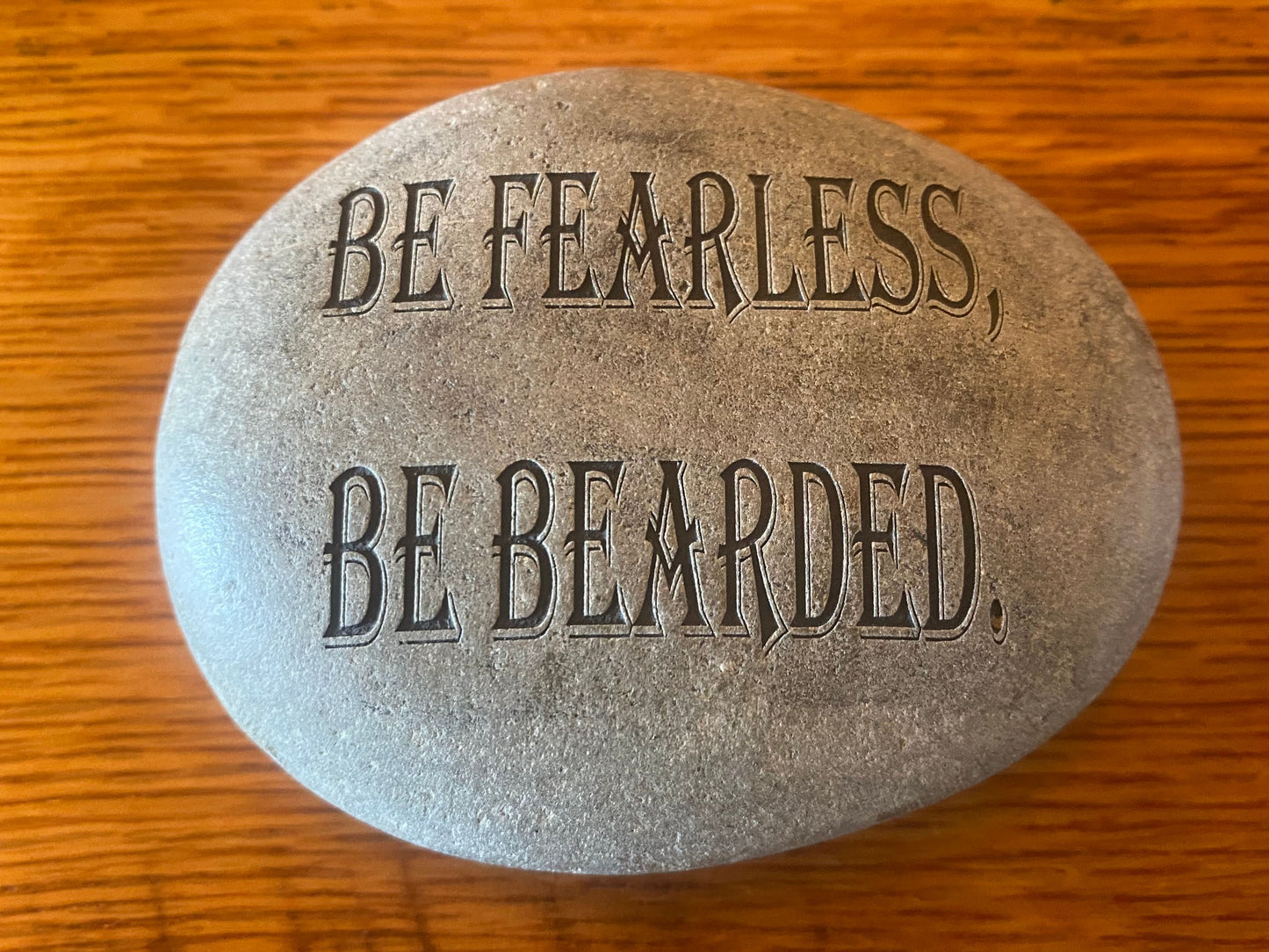 Big Dog Beard Company Beard Stones – Laser Engraved - Inspirational Beard Witticisms & GOOD BOY Logo Stone Collection