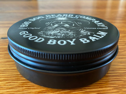 Big Dog Beard Company Cowboy Crush Beard Balm side view.