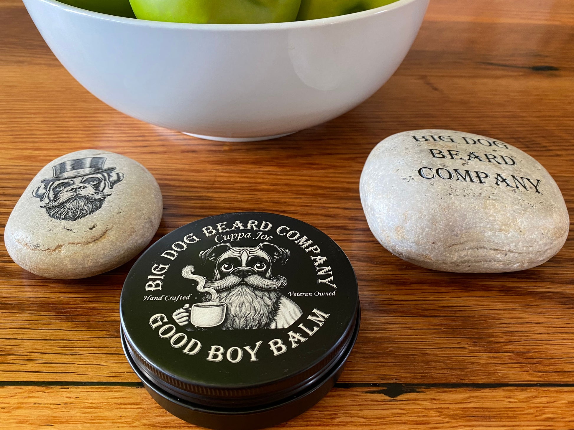 Cuppa Joe GOOD BOY Beard Balm by Big Dog Beard Company on tabletop