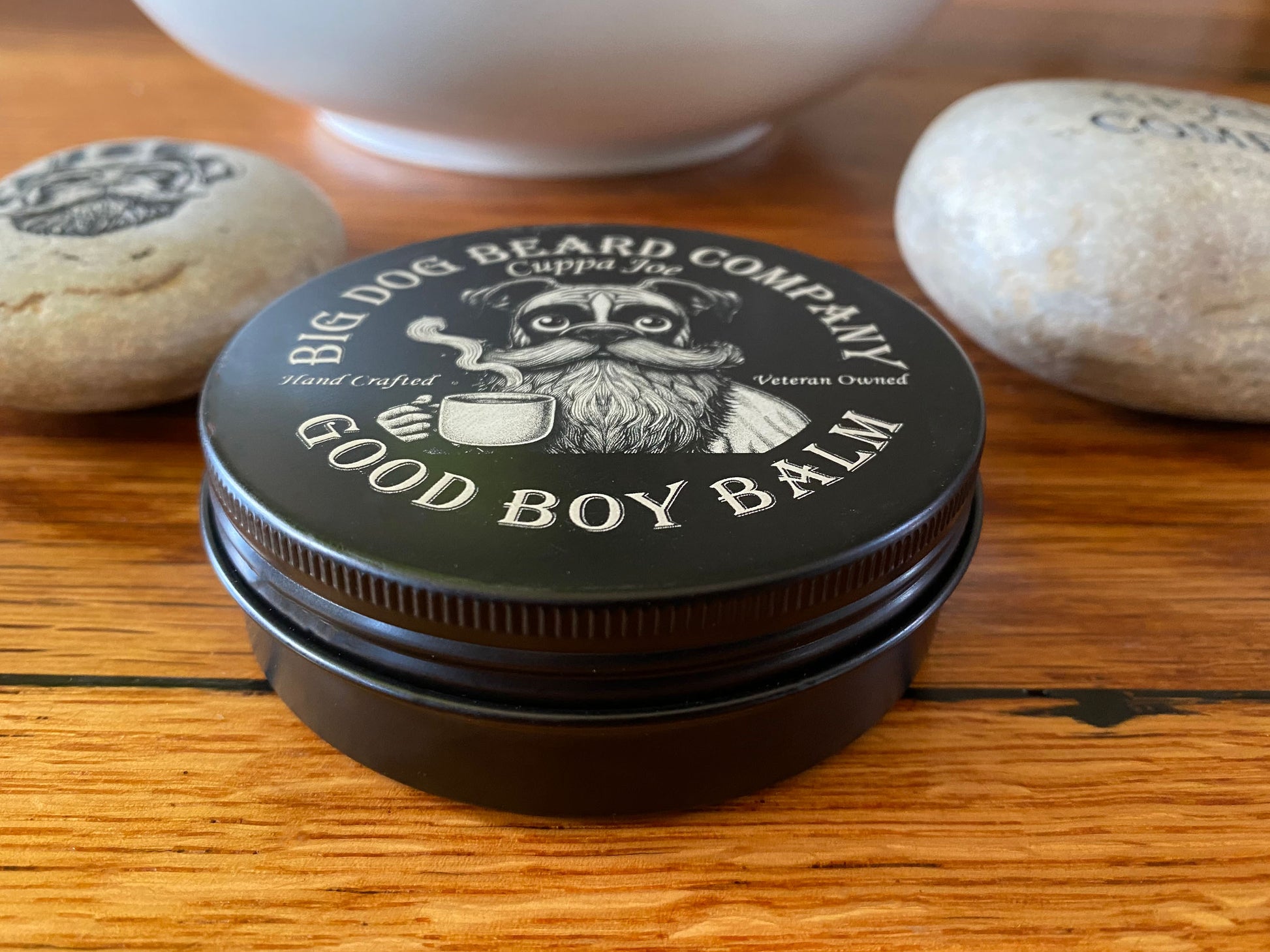 Cuppa Joe GOOD BOY Beard Balm by Big Dog Beard Company Close Up