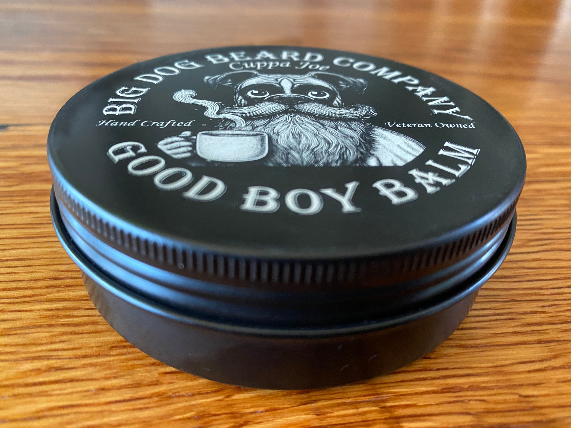 Cuppa Joe GOOD BOY Beard Balm by Big Dog Beard Company Side View