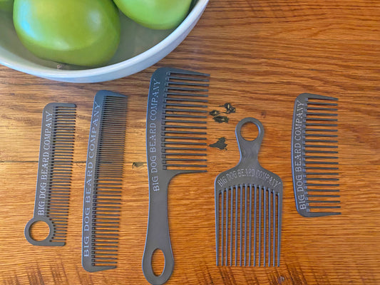 Pic of Carbon Fiber Beard Combs by Chicago Comb offered by Big Dog Beard Company