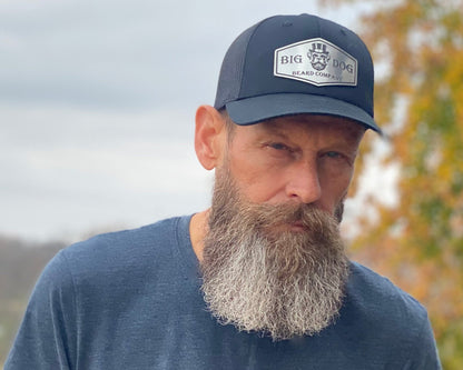 GOOD BOY Logo Ball Cap by Big Dog Beard Company  being worn