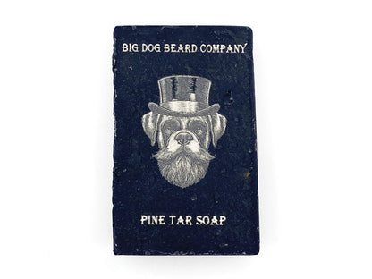 Big Dog Beard Company GOOD BOY Beard and Body Bar, Pine Tar Soap. Top View.