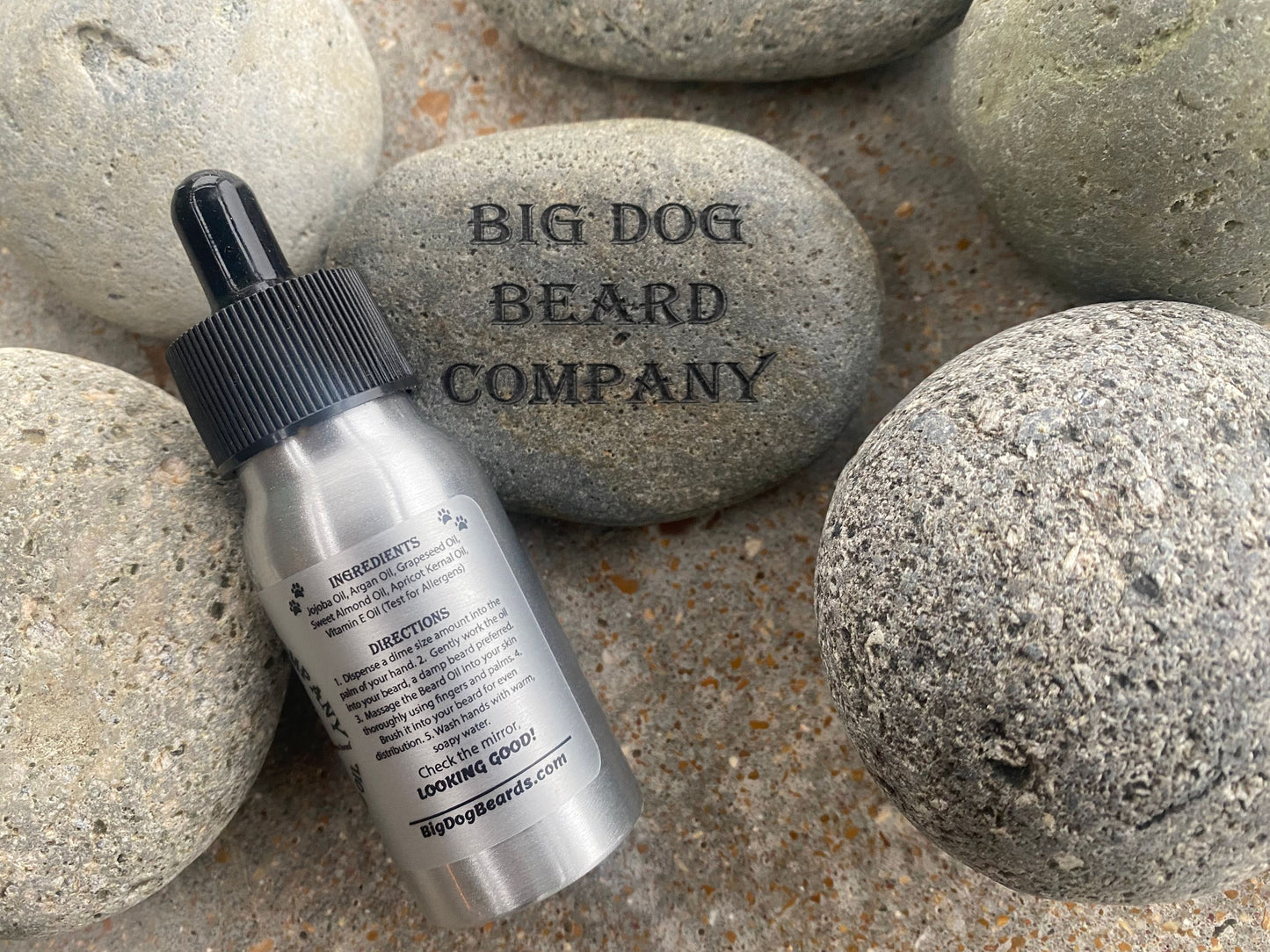 Handcrafted Unscented Good Boy Beard Oil by Big Dog Beard Company, presented in an elegant bottle filled with all natural moisturizing oils and Vitamin E.